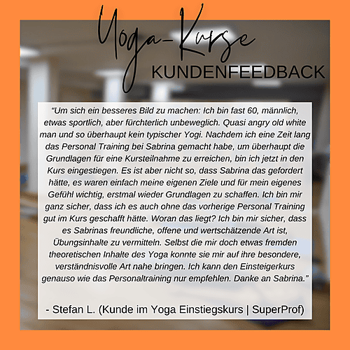 Feedback Yoga Einstiegskurs_Stefan L. (Kunde)